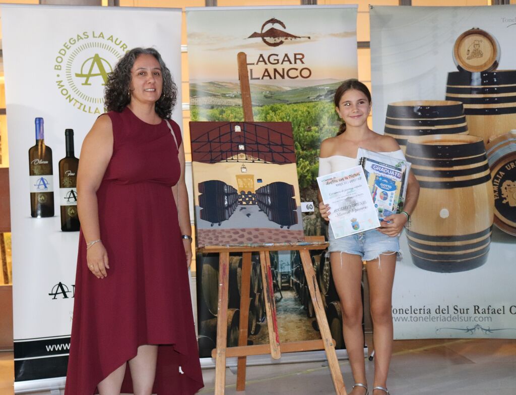 El VI Premio Pintura R&aacute;pida Ciudad de Montilla llena de arte calles, bodegas y olivares, en im&aacute;genes