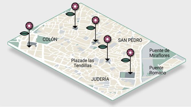 Mapa de la ubicación de las instalaciones de la sexta edición de Flora.