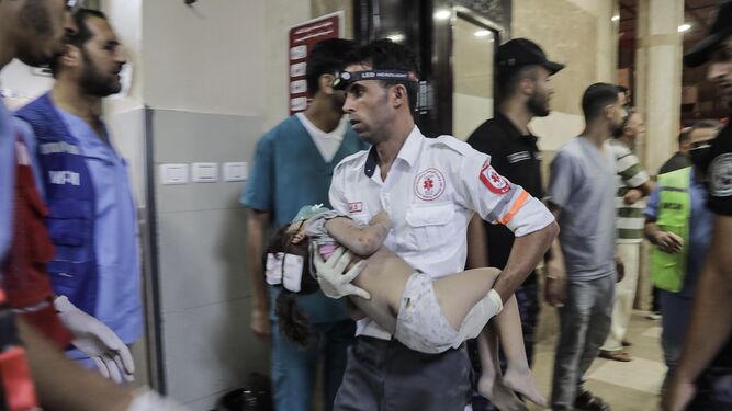 Bombardeo contra un hospital de Gaza