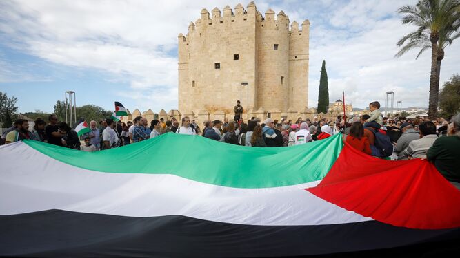 Concentración de la Plataforma Cordobesa con Palestina hacia la represión de Israel sobre Gaza.