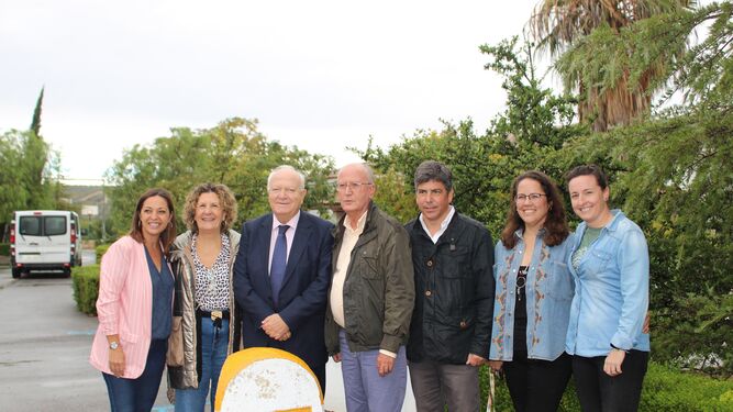 Miguel Ángel Moratinos, durante una visita a la Fundación EMET en Montilla.