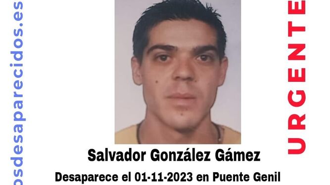 Imagen del hombre desaparecido en Puente Genil distribuida por SOS Desaparecidos.