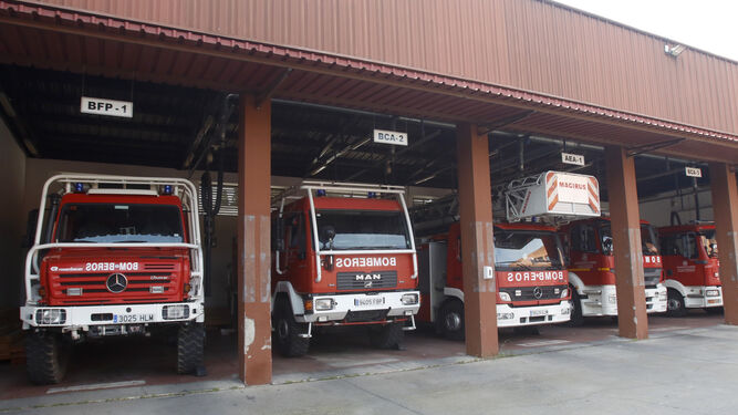 Vehículos de los bomberos de Córdoba.