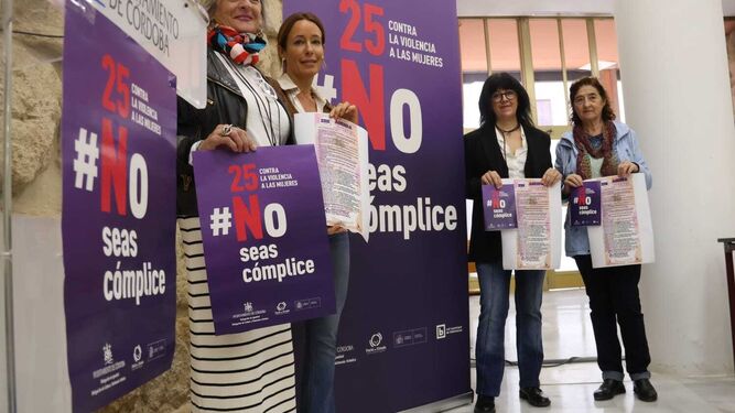 Presentación de los actos del 25N en el Ayuntamiento de Córdoba.
