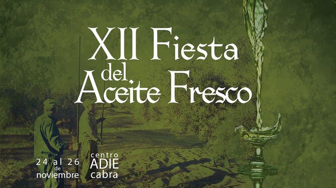 Cartel de la XII Fiesta del Aceite Fresco de Cabra.