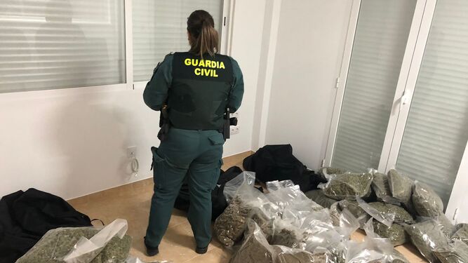 Marihuana intervenida a un conductor en Encinas Reales.
