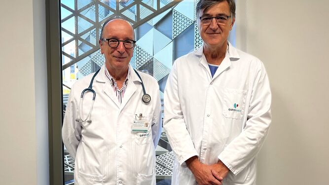 Los doctores Luis Manuel Entrenas (izq.) y Antonio Álvarez Kindelán (der.), de Quirónsalud Córdoba.