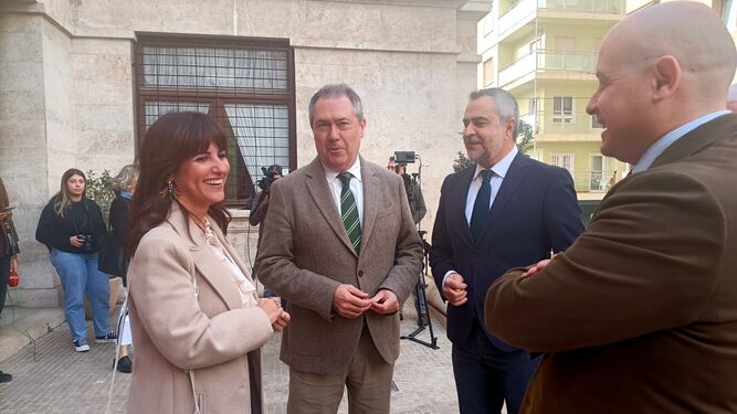 El secretario general del PSOE-A, Juan Espadas, este viernes en Almería.