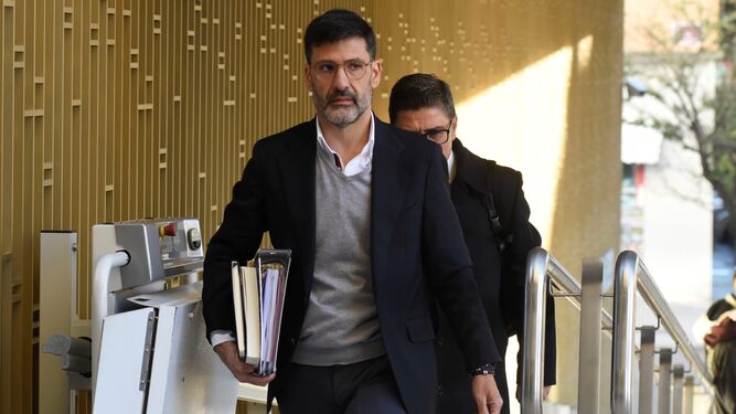 Jesús León llega a la Ciudad de la Justicia para el juicio por el concurso de acreedores del Córdoba CF.