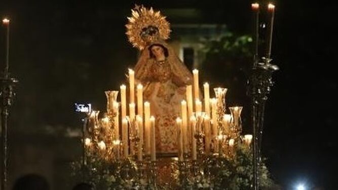 La Virgen de Belén, durante la salida procesional del año pasado.