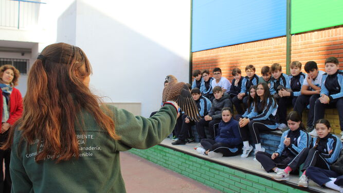 Charla informativa al alumnado del colegio Jesús Nazareno en el CREA de Los Villares.