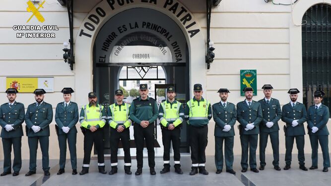 El Subsector de Tráfico de la Guardia Civil de Córdoba recibe a ocho agentes.
