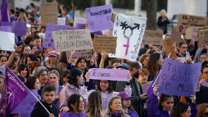 Participantes de la manifestación del 8M del año pasado en Córdoba.