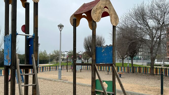 Estado de un parque infantil de Córdoba capital.