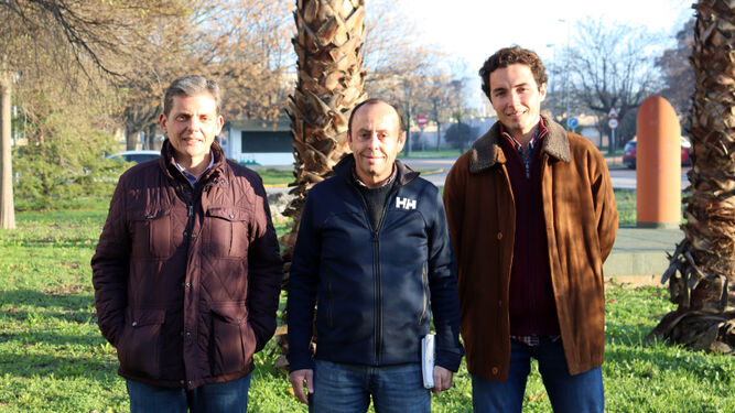 Los investigadores de la Universidad de Córdoba Juan Antonio Rodríguez, Emilio Camacho e Ignacio Gómez.
