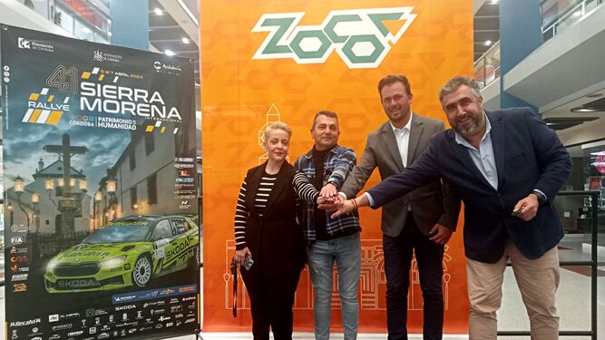 Presentación del acuerdo firmado entre el centro comercial Zoco y el Rallye Sierra Morena.