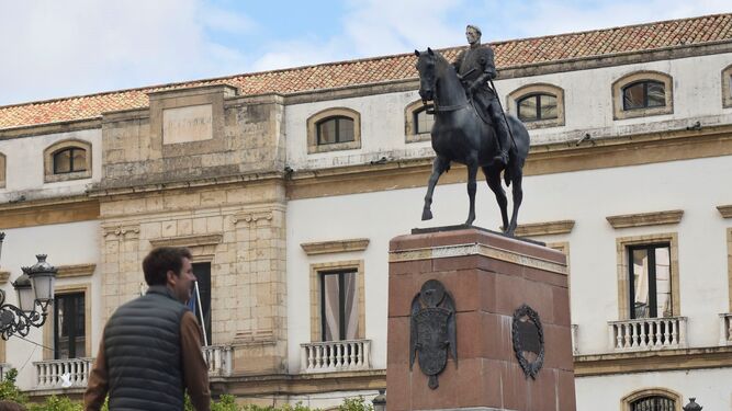 Estatua del Gran Capitán en la plaza de las Tendillas de Córdoba.