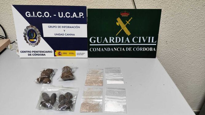 Droga incautada por la Guardia Civil de Córdoba en el centro penitenciario.