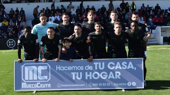 El once inicial del Córdoba CF en Ceuta.