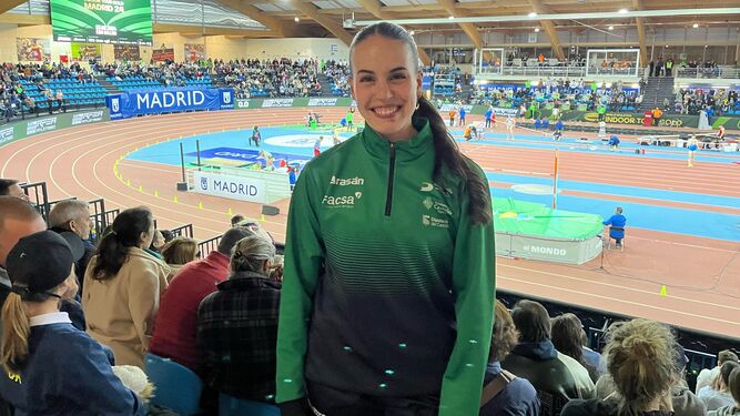 Carmen Avilés, satisfecha tras su gran papel en el World Indoor Tour Gold de Madrid.