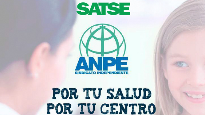 El cartel de la campaña conjunta de Satse y Anpe.