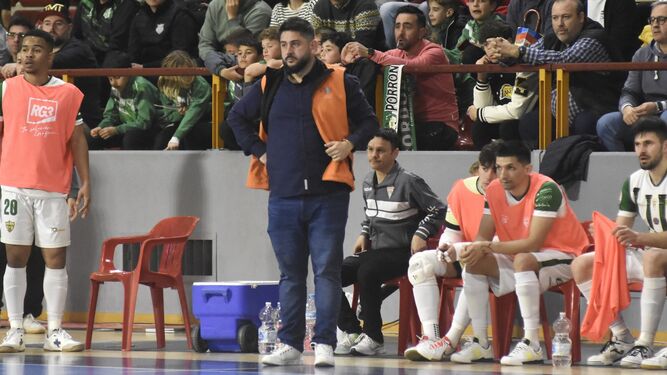 Josan González, durante la cita ante el Palma Futsal.