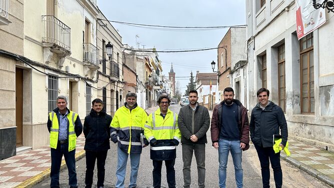 Inicio de las obras de la calle Constitución en Peñarroya-Pueblonuevo.