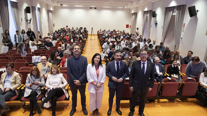 Quijada, Gálvez, Romero y Arenas en la inauguración del encuentro.