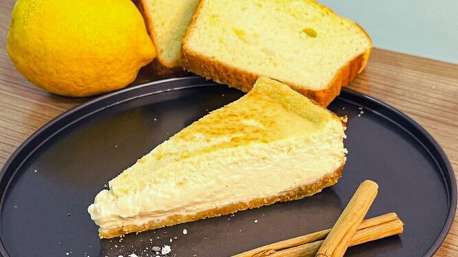 Tarta de queso con sabor a torrijas