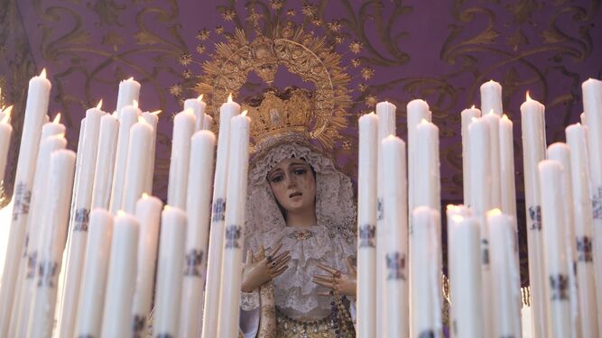 Nuestra Señora de las Lágrimas en su Desamparo en la tarde del Miércoles Santo 2023