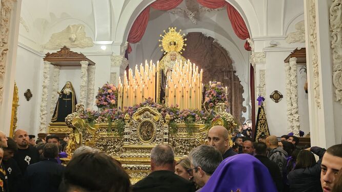 Virgen de los Dolores, en el Calvario de Priego de Córdoba.