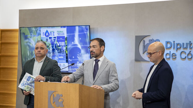 Un momento de la presentación de ExpoFare en la sala de prensa de la Diputación de Córdoba.