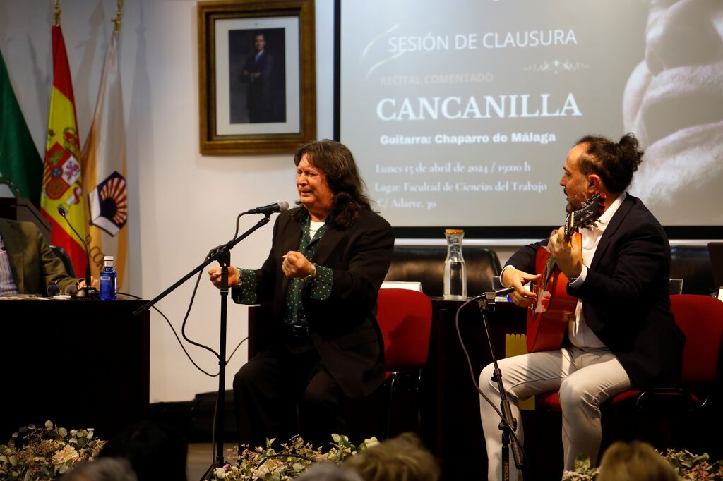 Cancanilla y Chaparro de M&aacute;laga protagonizan el acto de clausura de la C&aacute;tedra de Flamencolog&iacute;a
