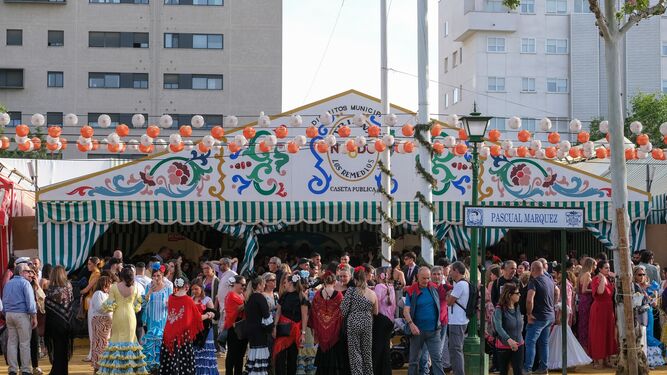 Las calles del real en la reciente Feria de Abril.